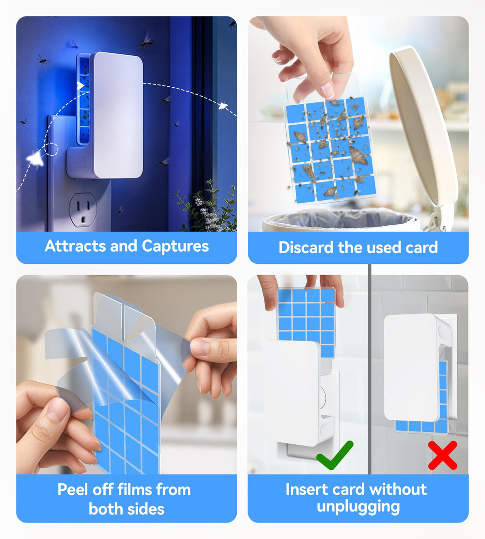 Close-up of WowCatch Indoor Fly Trap sticky card