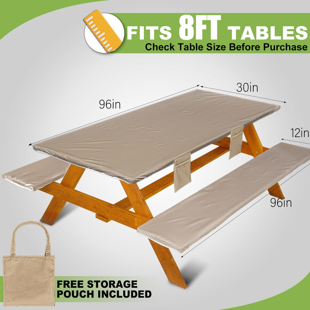 Close-up of Wrakus Picnic Table Cover with elastic edges