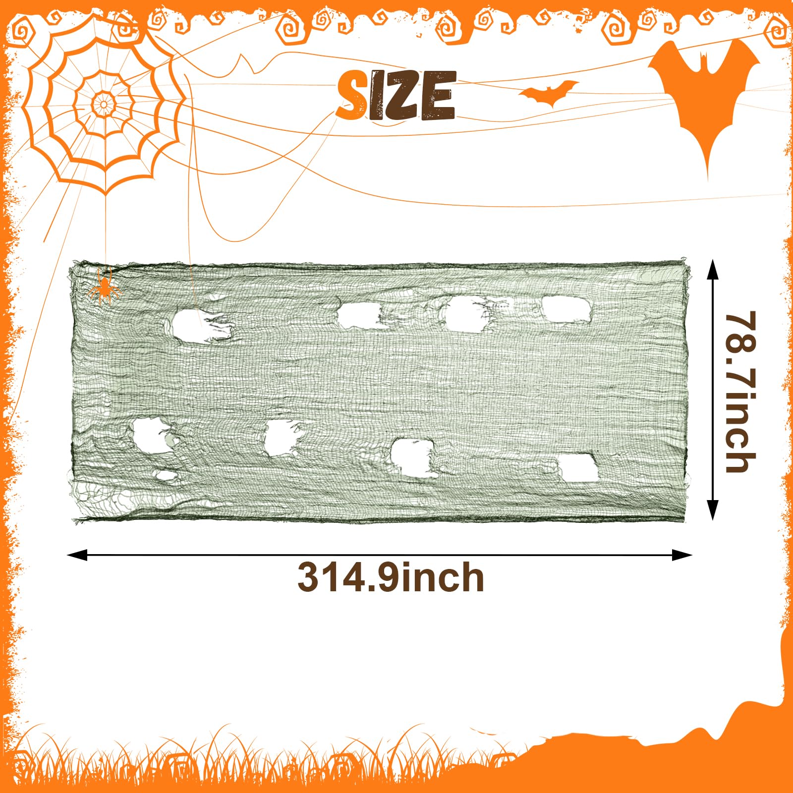 Close-up of WSFSLJWDW Halloween Creepy Cloth texture