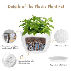 Close-up of WSMKSZ 12 Inch plant pot drainage holes