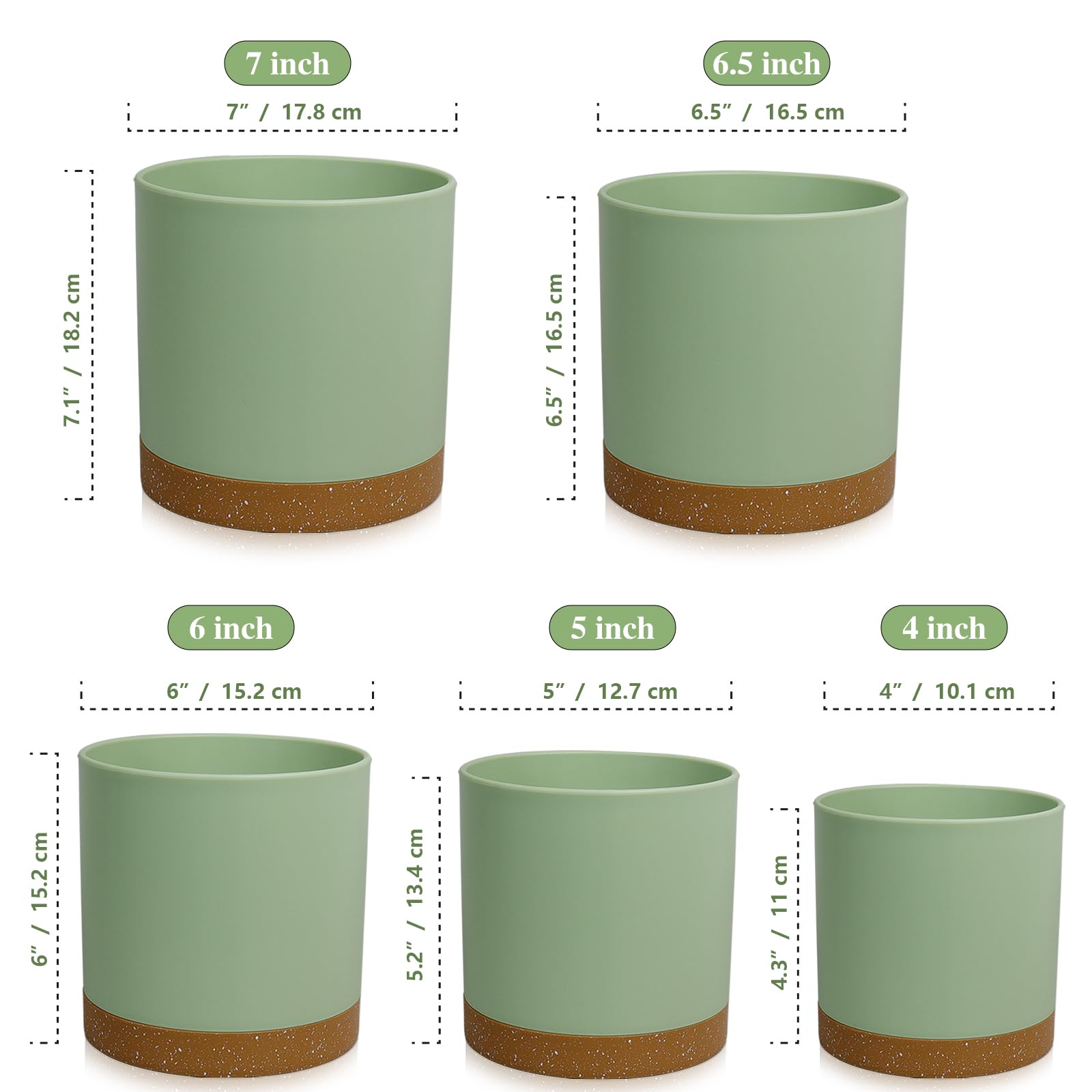 Close-up of WSMKSZ flower pot with drainage holes
