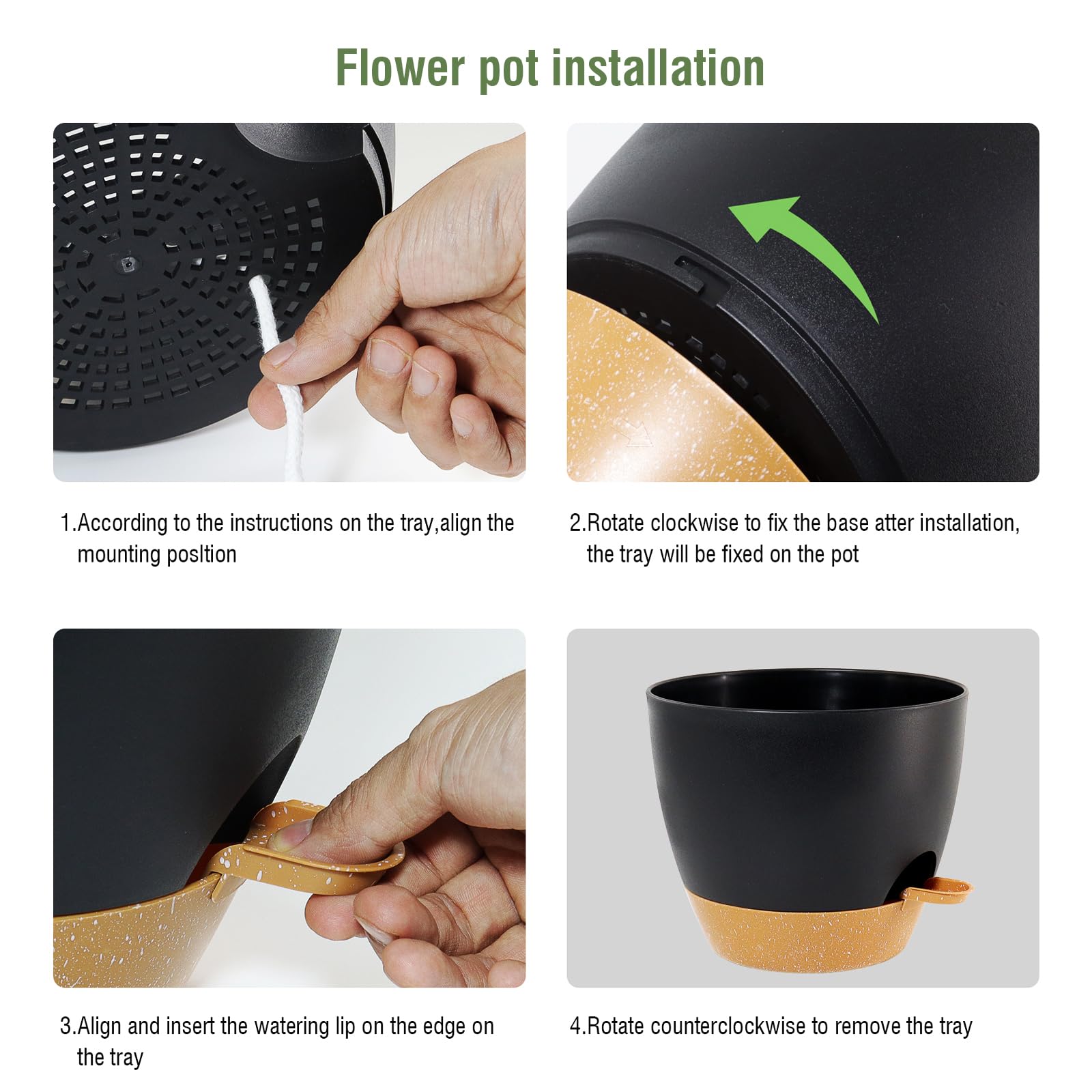 Close-up of WSMKSZ self watering pot drainage holes