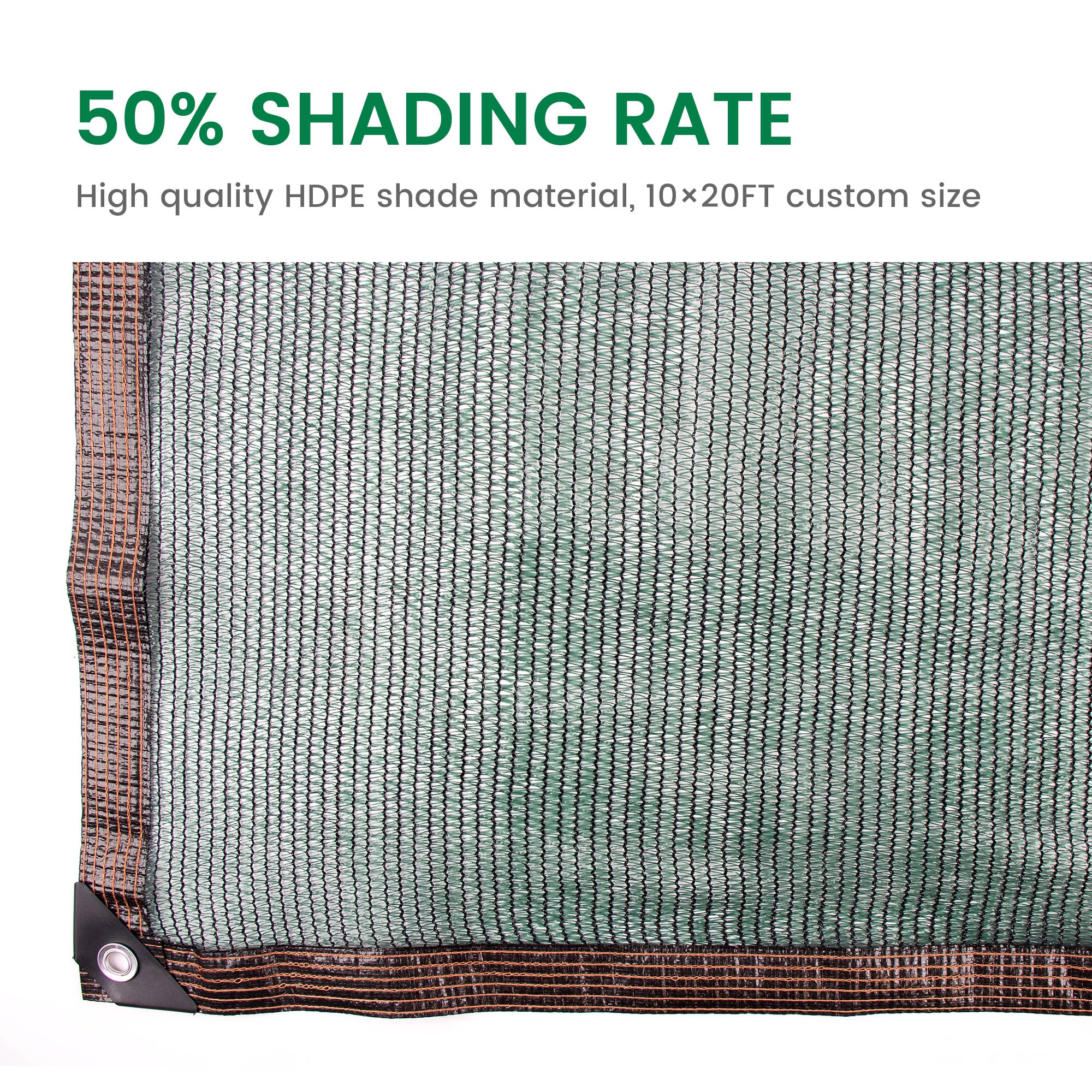 Close-up of Xlimin shade cloth grommets