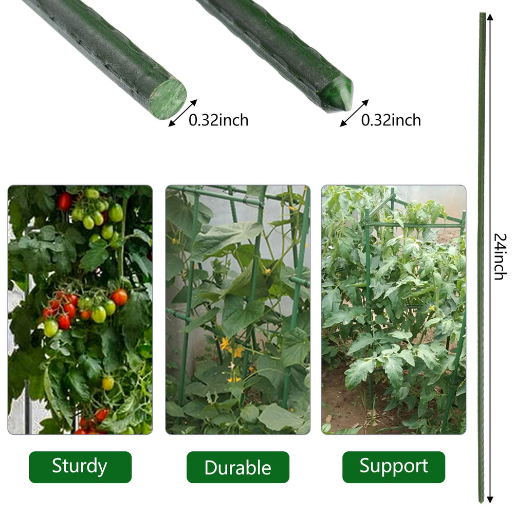 Close-up of Xuwzenkl garden stake pointed end for easy insertion