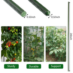 Close-up of Xuwzenkl garden stake pointed end for easy insertion