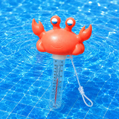 Close-up of XY-WQ Crab Floating Pool Thermometer display