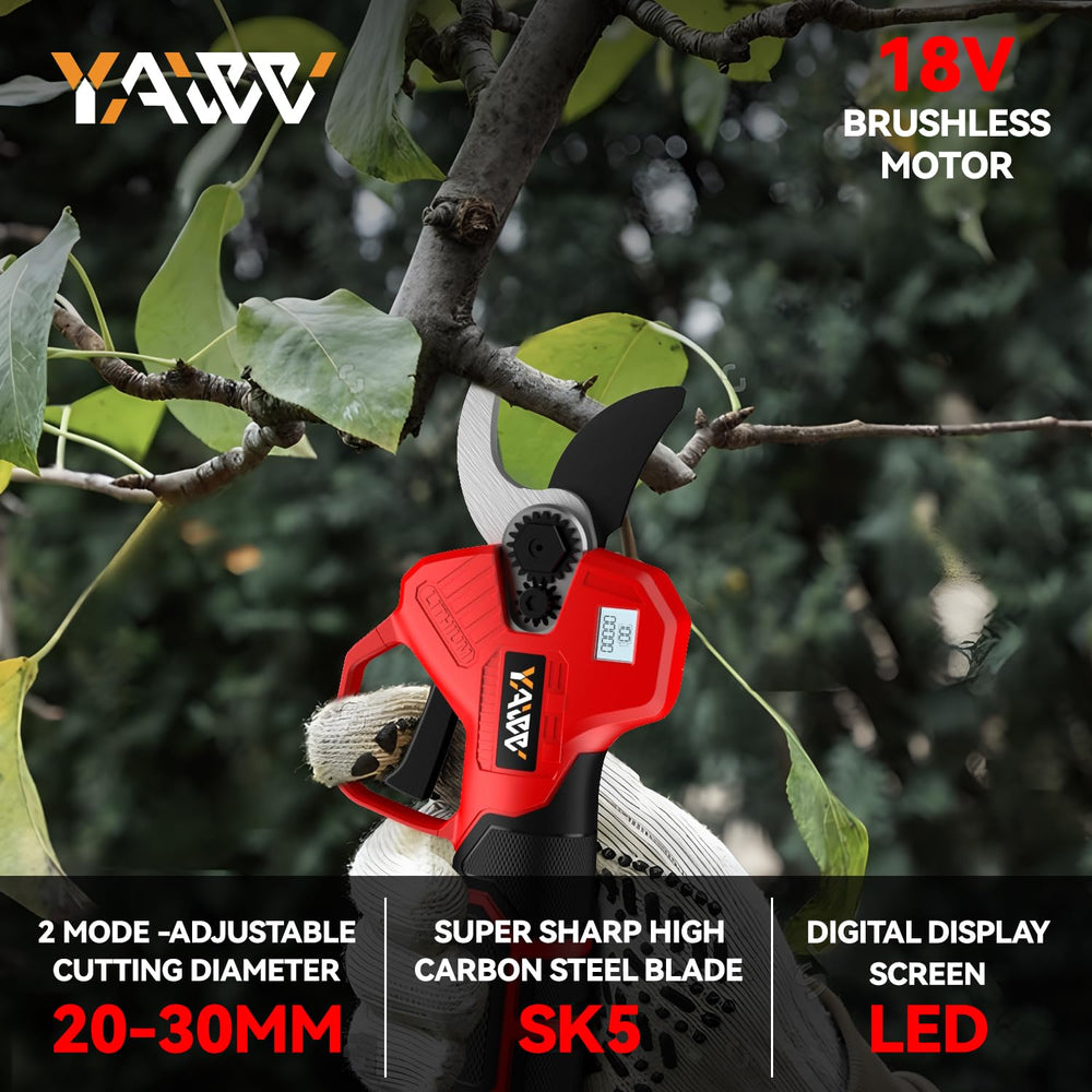 Close-up of YAWV Electric Pruning Shears SK5 blade