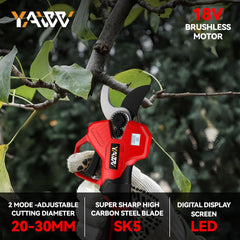Close-up of YAWV Electric Pruning Shears SK5 blade