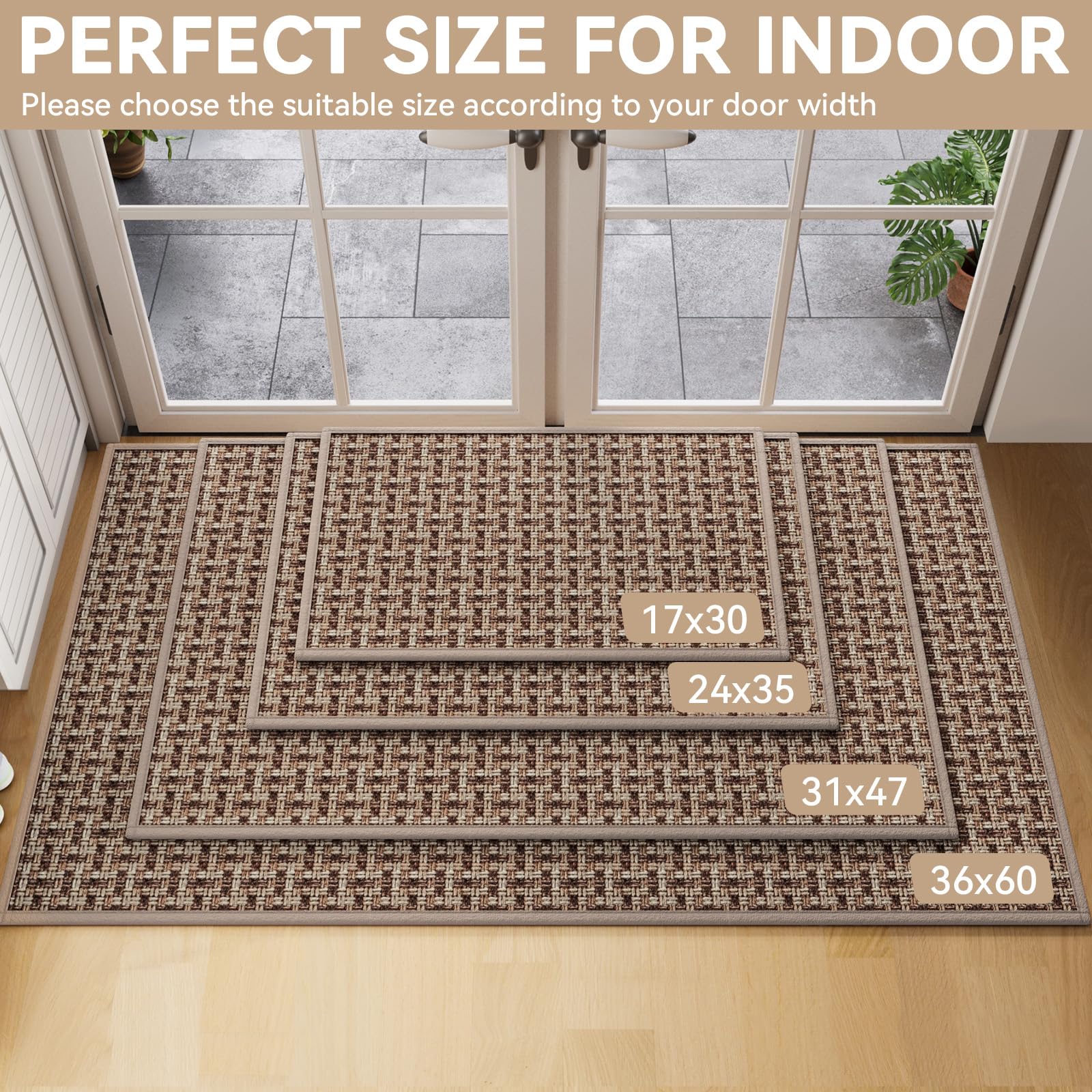 Close-up of YDKGL doormat textured surface for dirt trapping