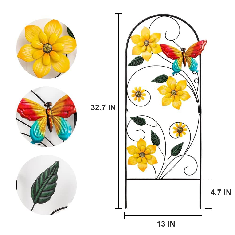 Close-up of YEAHOME 33" Flower Butterflies decorative details