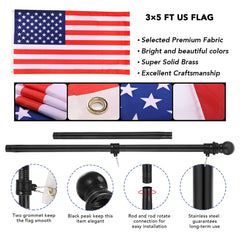 Close-up of Yeesun flag pole bracket and installation accessories
