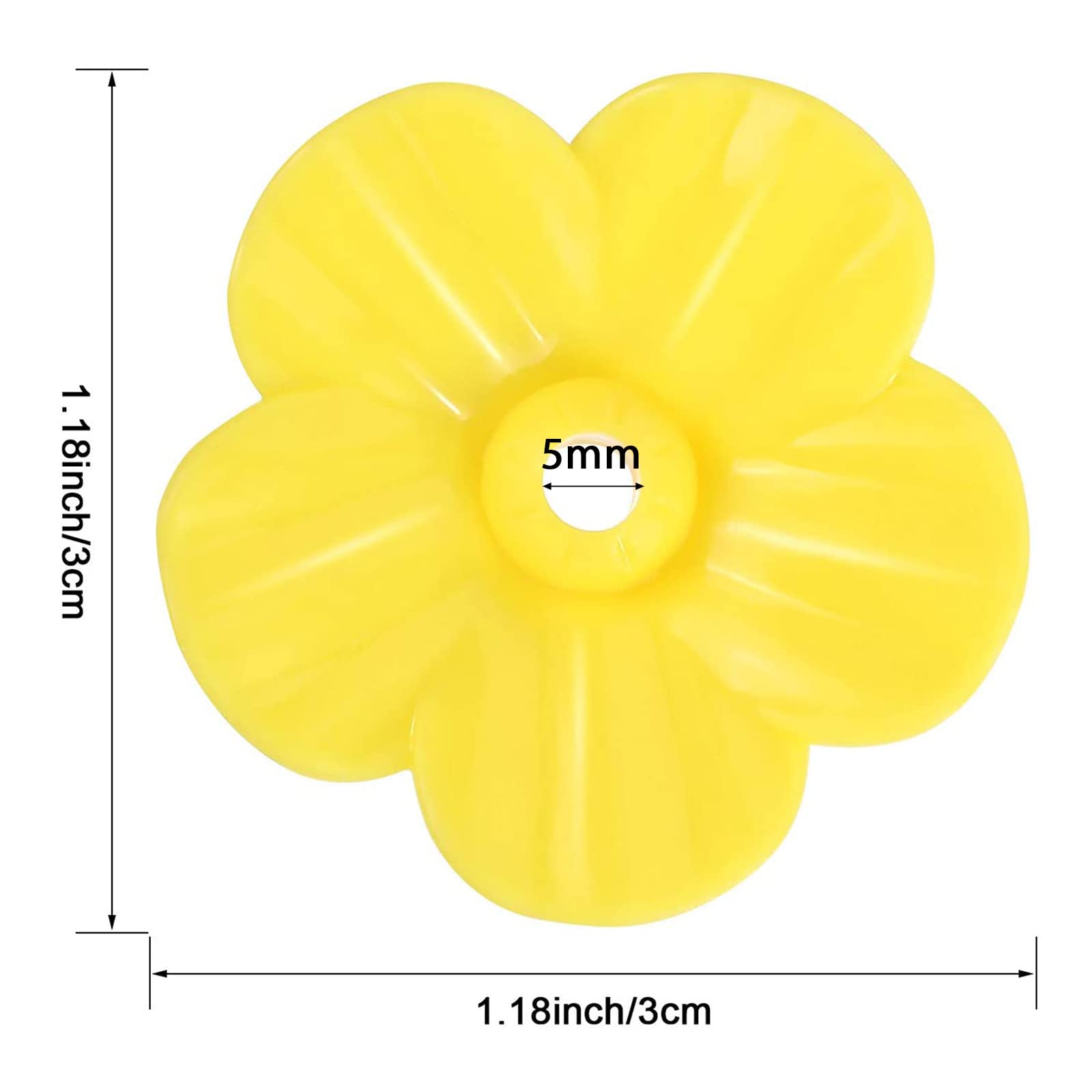 Close-up of yellow flower-shaped hummingbird feeder ports