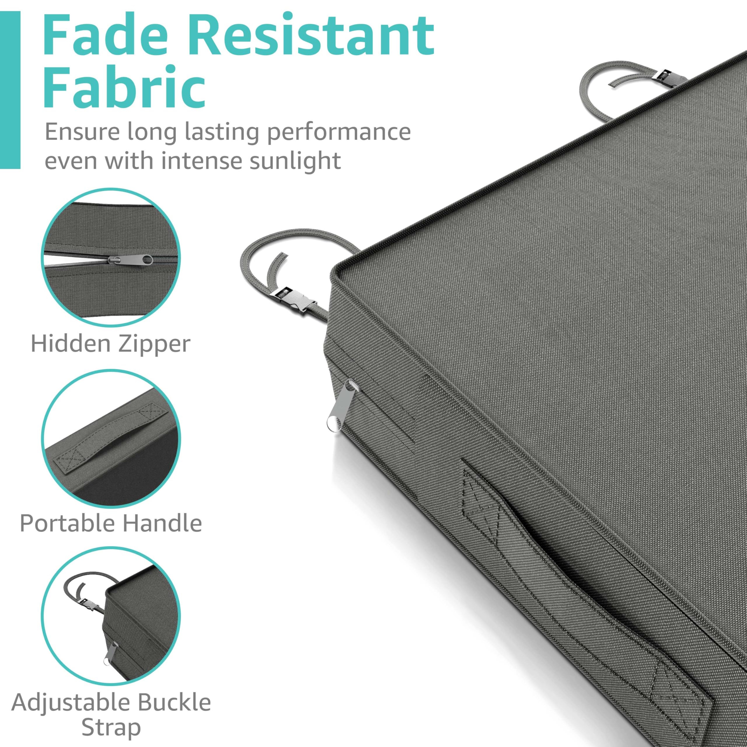Close-up of YENING cushion fabric showing waterproof feature