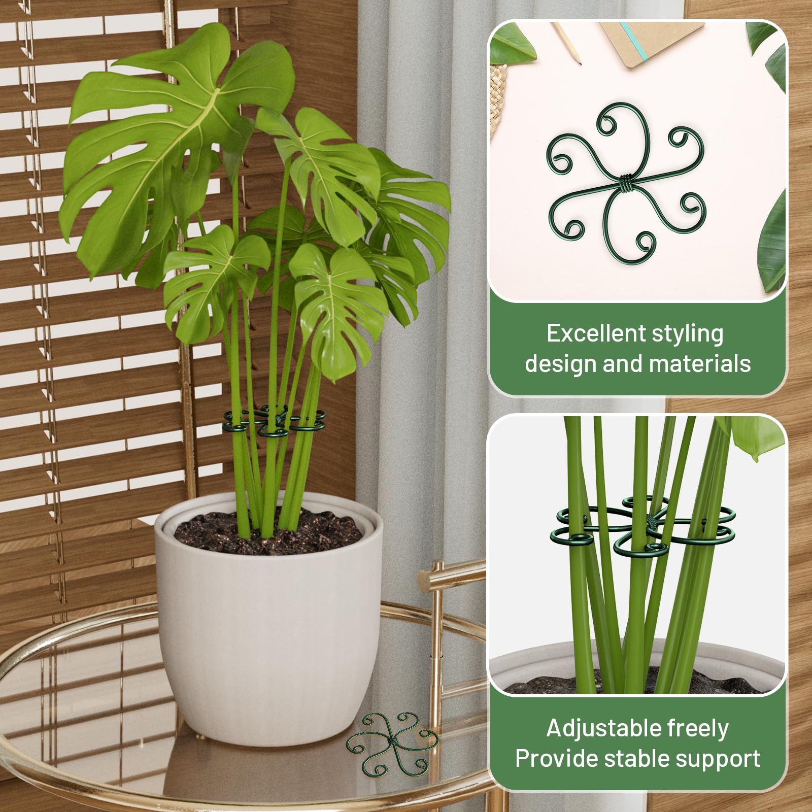 Close-up of Yeomant plant support stake design