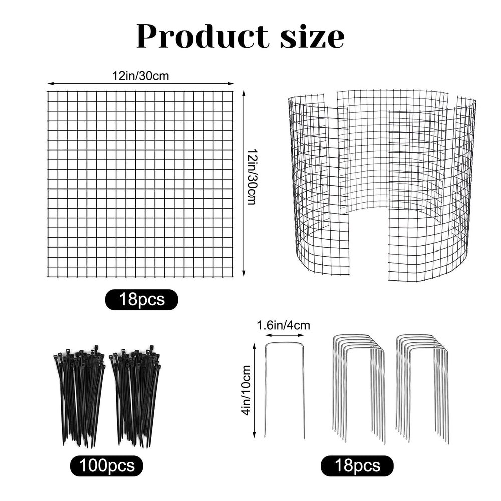 Close-up of YEXEXINM 12-inch metal plant cage with mesh design