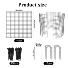 Close-up of YEXEXINM 12-inch metal plant cage with mesh design