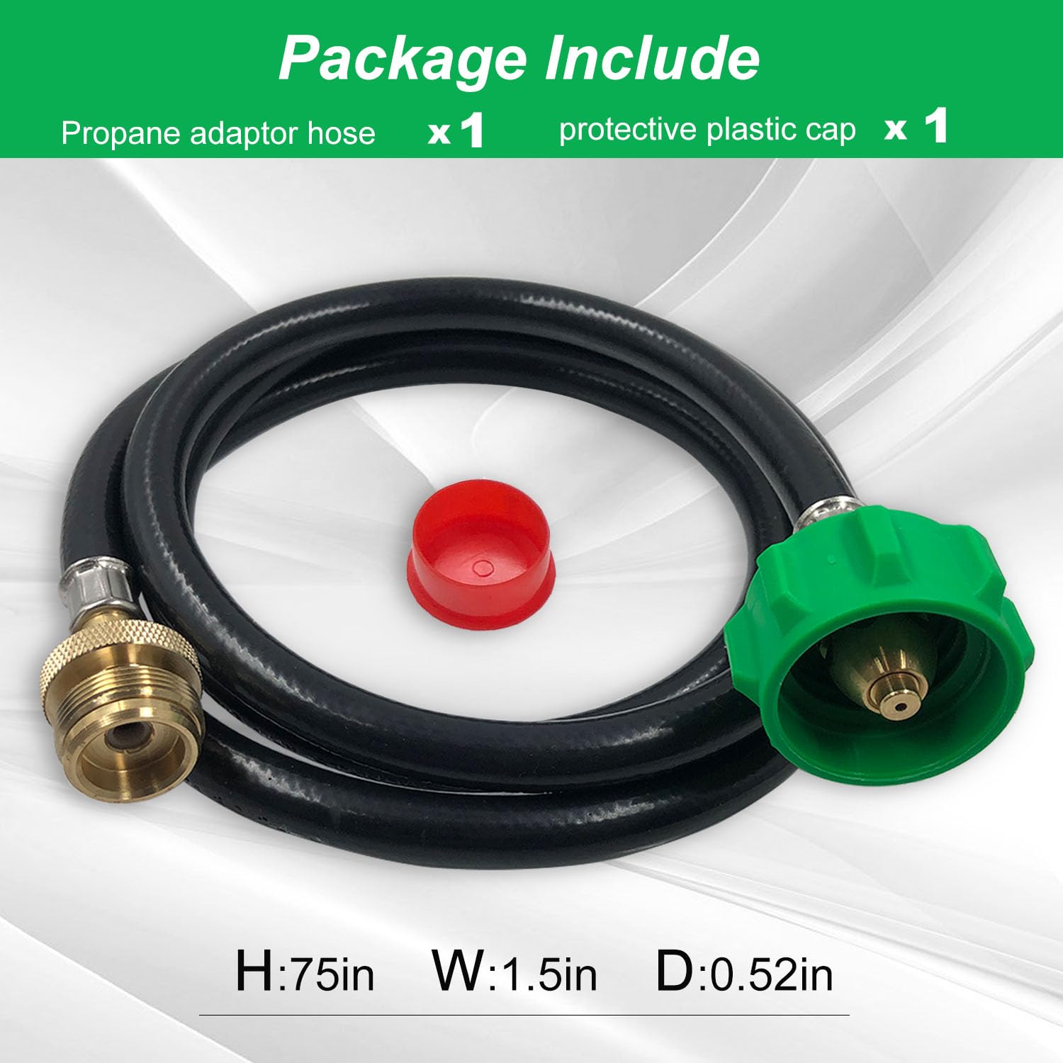 Close-up of Yigiao propane hose fittings and connectors