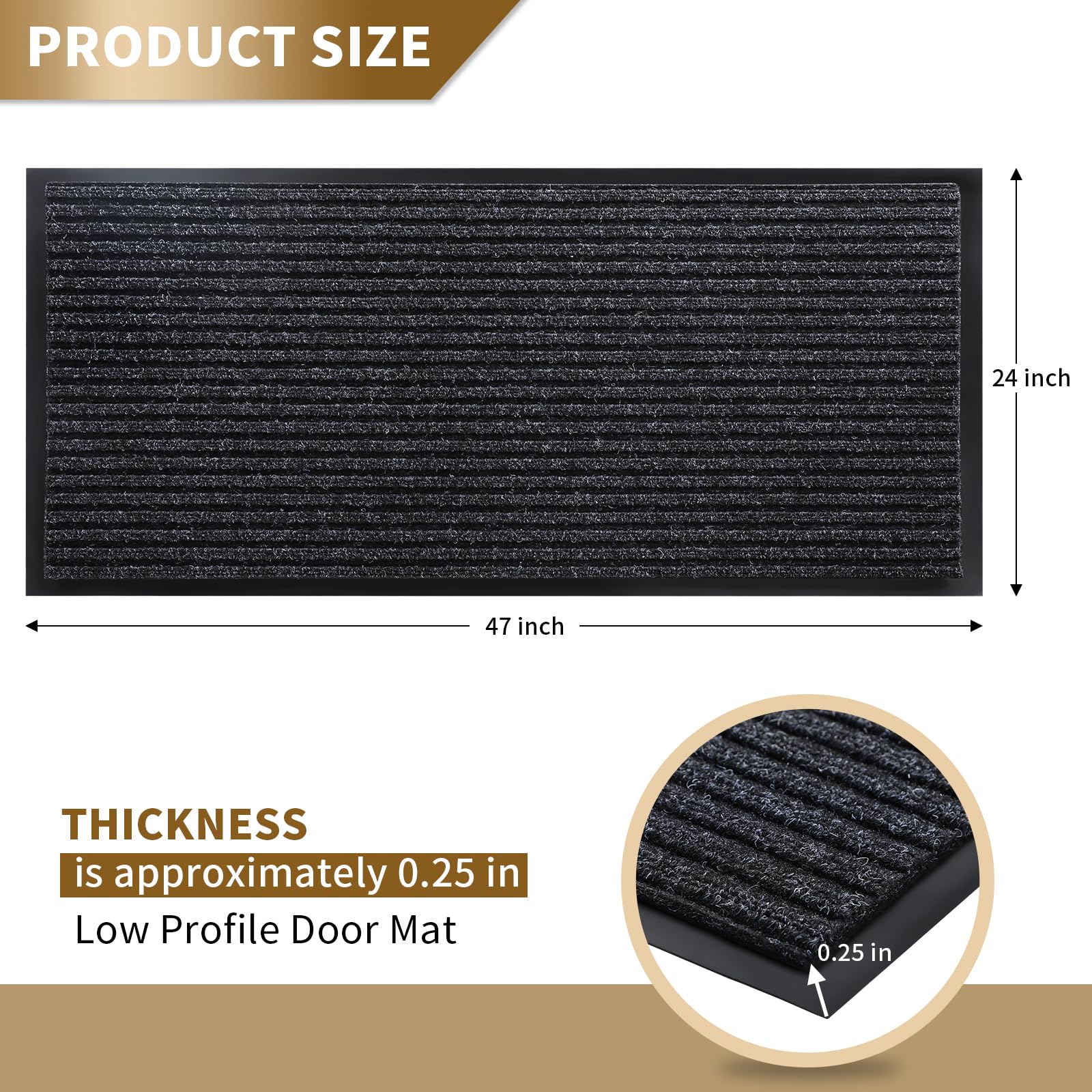 Close-up of Yimobra doormat material texture