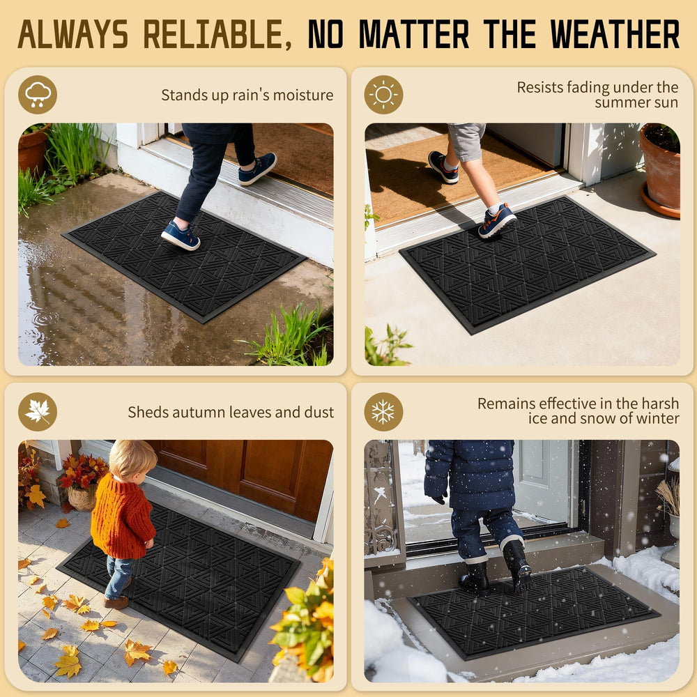 Close-up of Yimobra doormat non-slip rubber backing