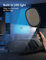 Close-up of YISSVIC Electric Fly Swatter charging indicator