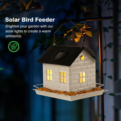 Close-up of YKNTGIAO Solar Bird Feeder squirrel-proof roof
