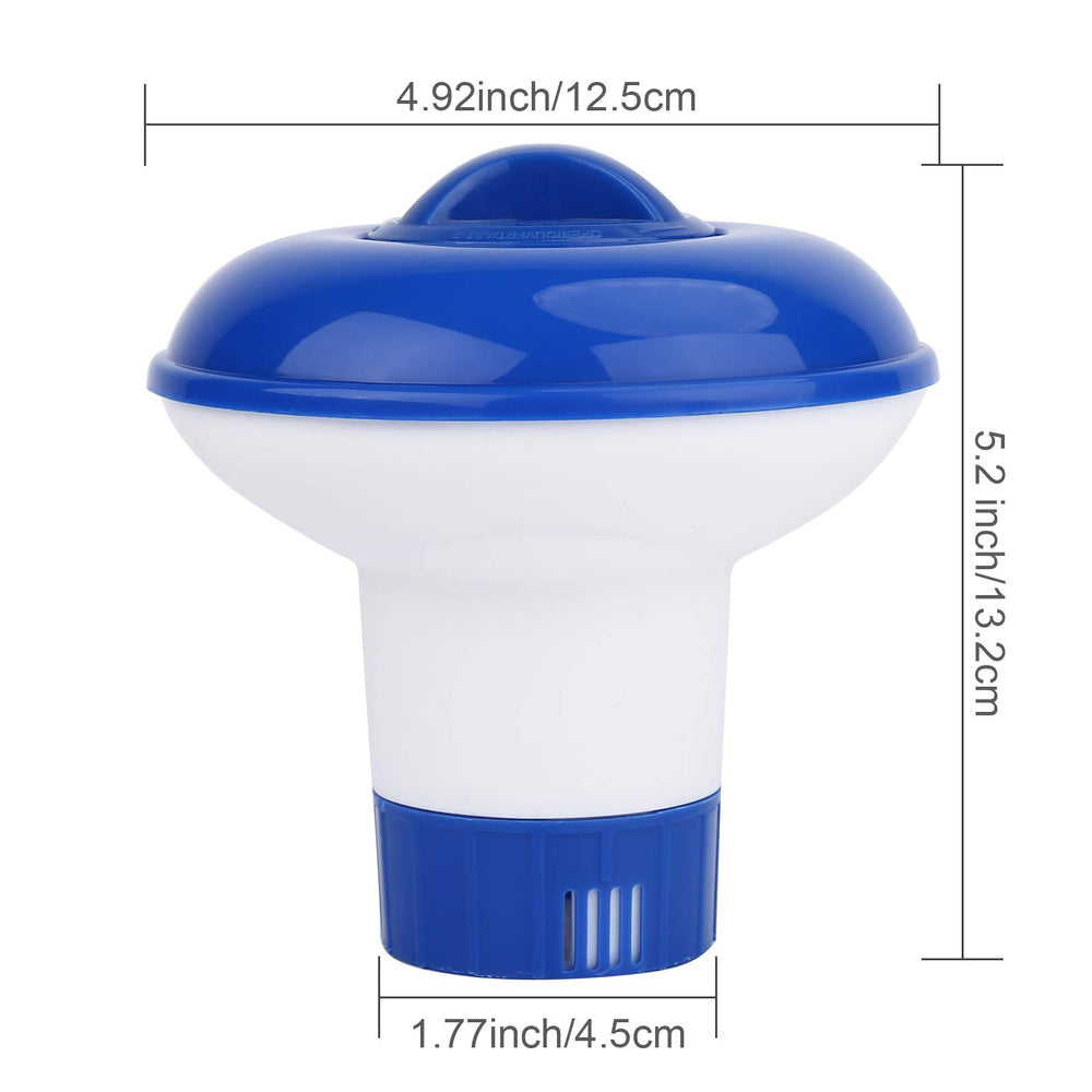 Close-up of YLYL Chlorine Floater lid and adjustable vents