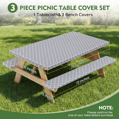 Close-up of Ymomode picnic table cover's elastic edges