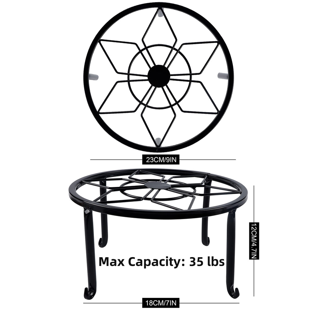 Close-up of yosager Metal Plant Stand floral design