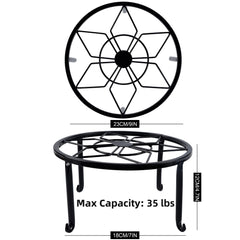 Close-up of yosager Metal Plant Stand floral design