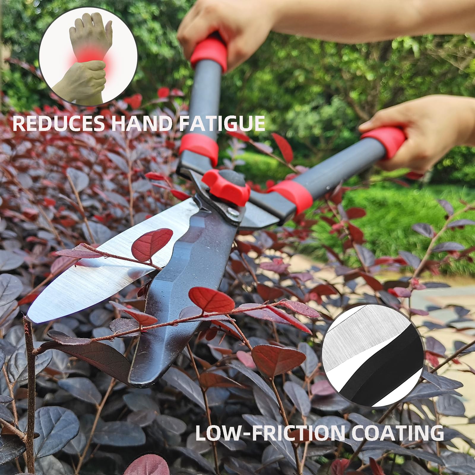 Close-up of YRTSH alloy steel pruner blade