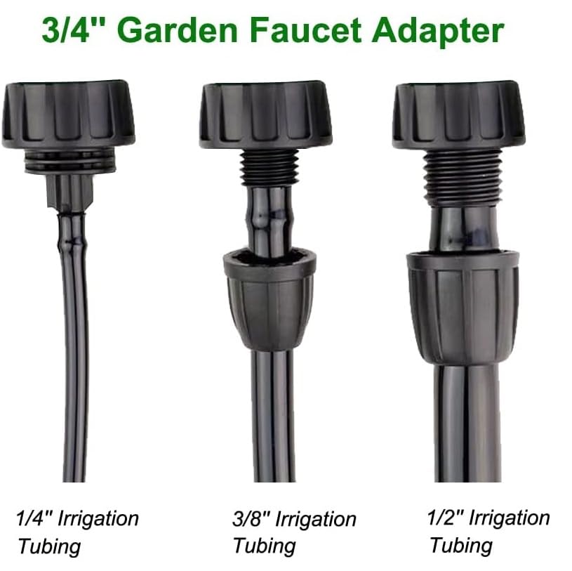 Close-up of Yulaiyoen 1/2 Inch Drip Irrigation Tubing Faucet Adapter barbed design