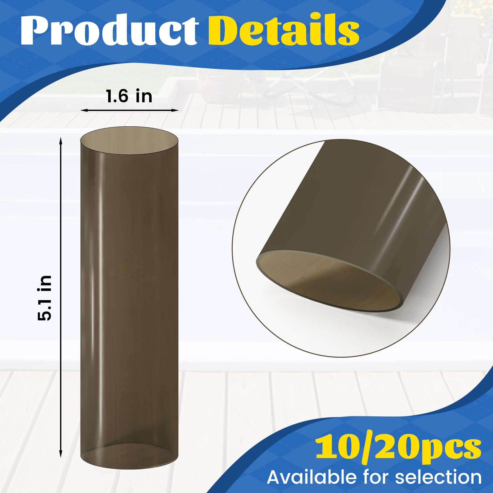 Close-up of YUNVI pool cover spring sleeve showing vinyl material