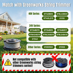Close-up of YWTESCH String Trimmer Spool dimensions