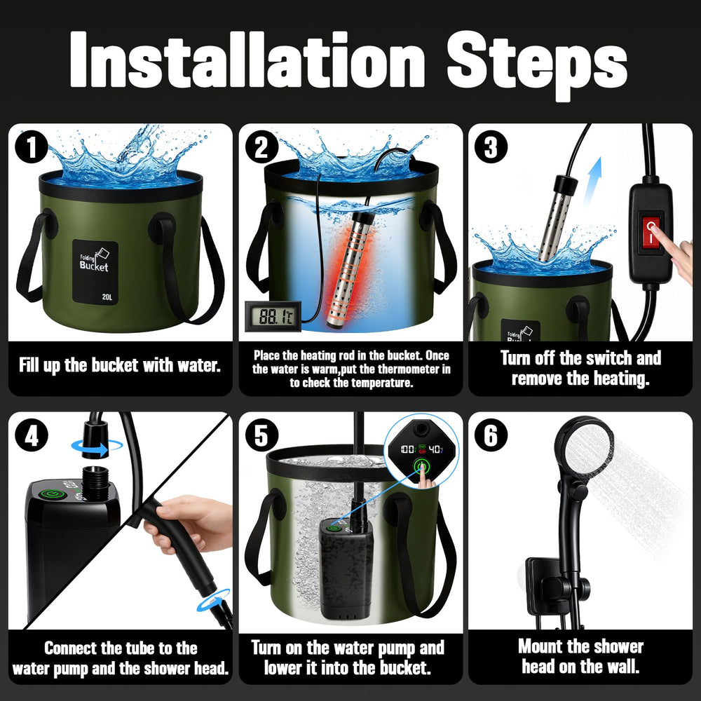 Close-up of Zappyway Portable Shower heater
