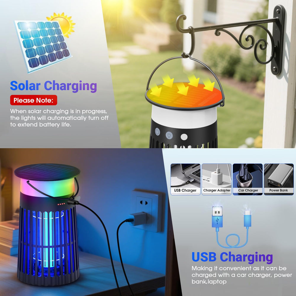 close-up of zechuan Solar Bug Zapper's 360° grid design