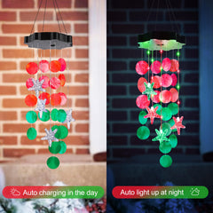 Close-up of Zeiliuled Solar Wind Chimes solar panel