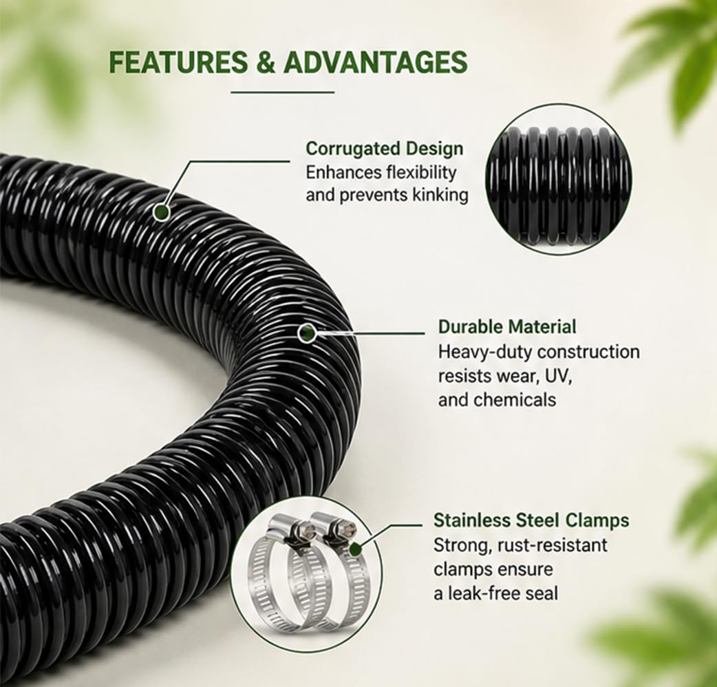 Close-up of ZY-hosetube Pond Hose 2-inch diameter