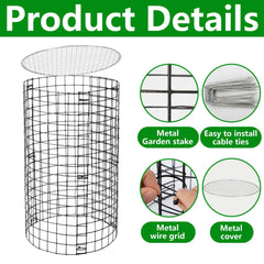 Close-up view of Adnee plant protector assembly with nylon straps