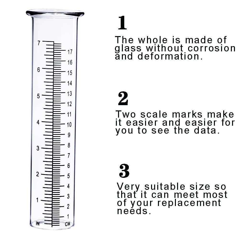 Close-up view of BIUWING rain gauge replacement tube