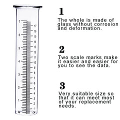 Close-up view of BIUWING rain gauge replacement tube