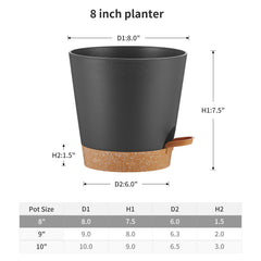 Close-up view of FaithLand planter pot's watering lip and drainage holes