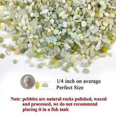 Close-up view of FANTIAN Jade Pebbles, 1/4 inch size