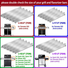 Close-up view of GasSaf stainless steel flavorizer bar
