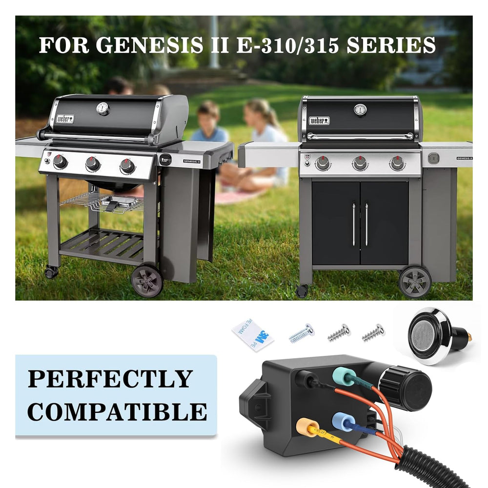 Close-up view of GRISUN 66354 ignition module for Weber grills
