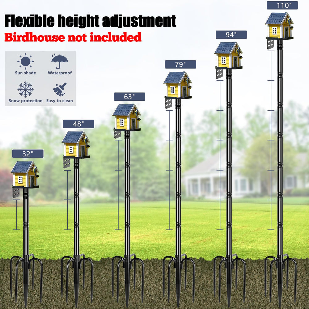 Close-up view of Gtongoko bird feeder pole material