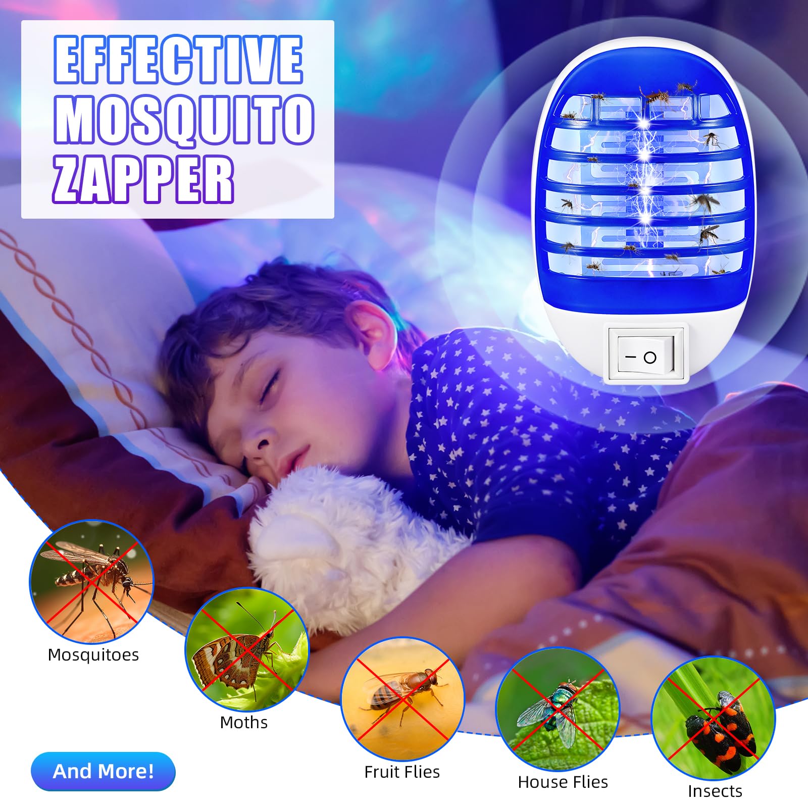 Close-up view of JahyElec indoor bug zapper metal plate