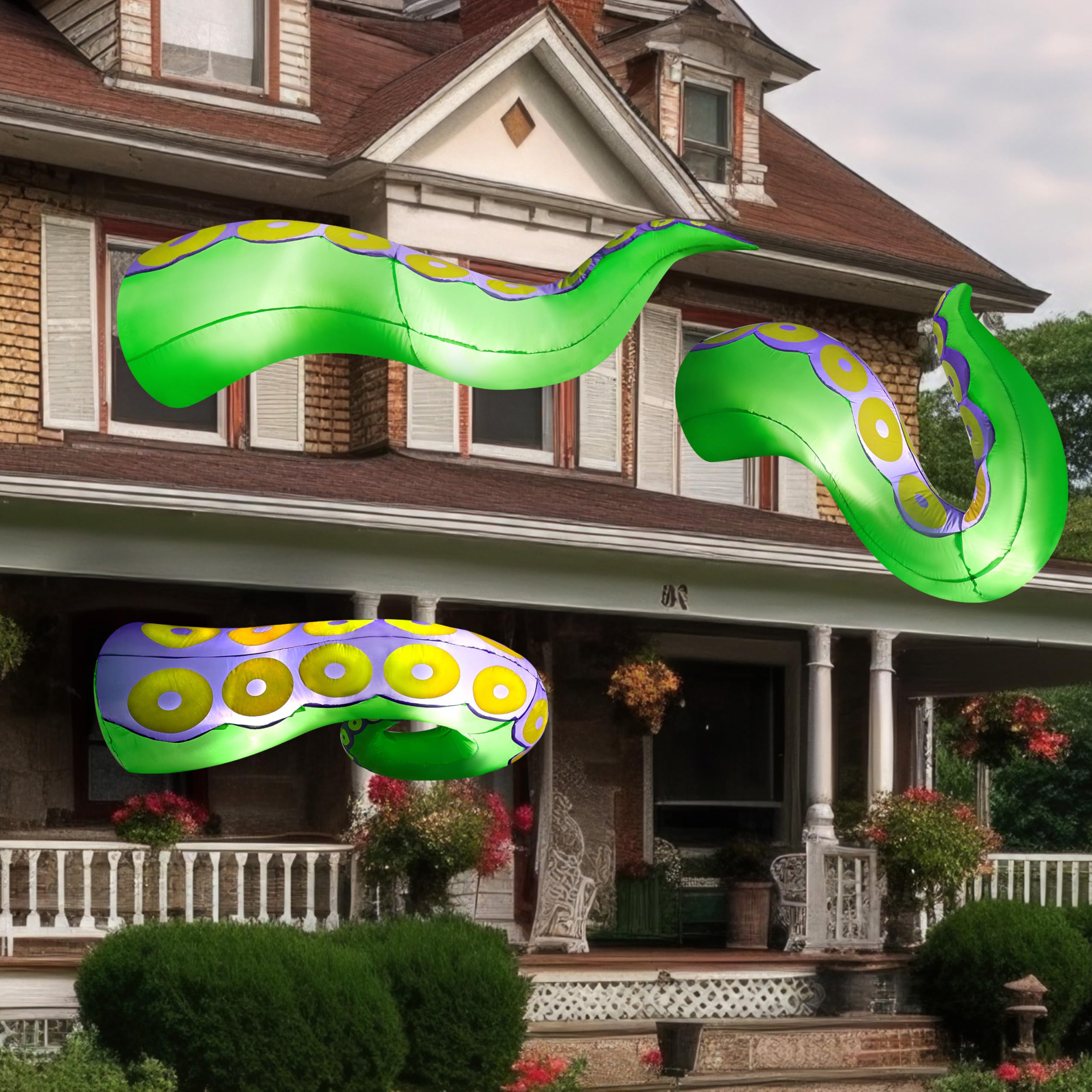 Close-up view of Joiedomi inflatable octopus tentacle