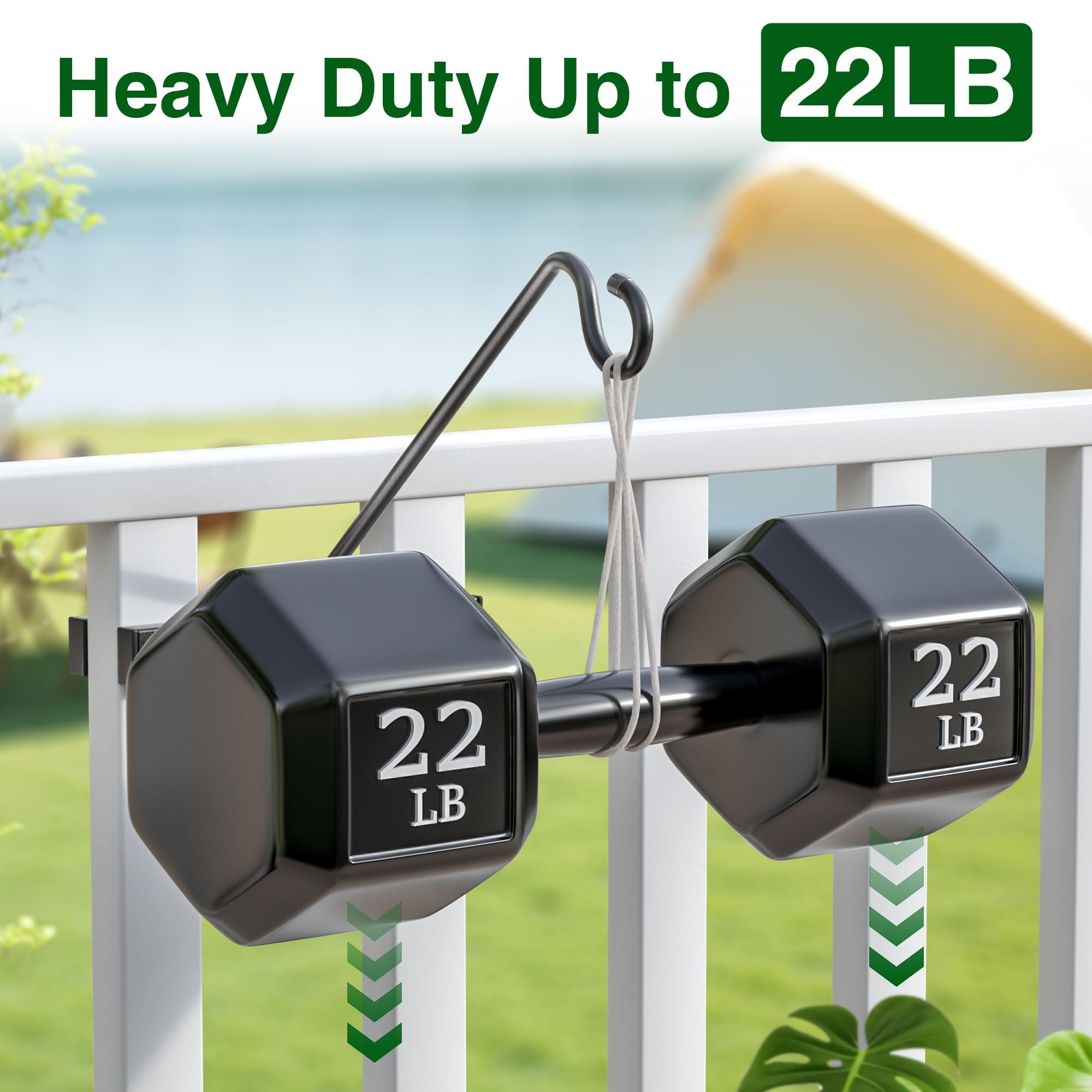 Close-up view of Josmimic 12-Inch Deck Hook's clamp design