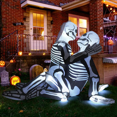 Close-up view of LED lights on GOOSH inflatable skeleton