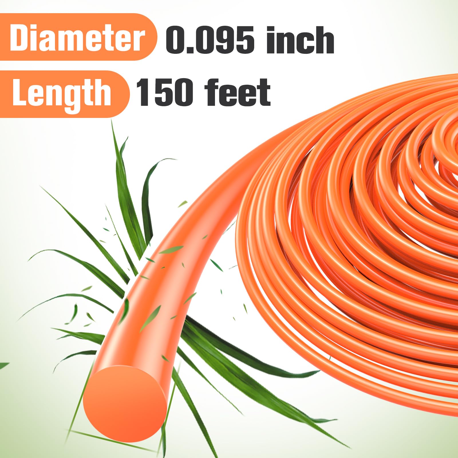 Close-up view of PLUSINTO String Trimmer Line showing round shape